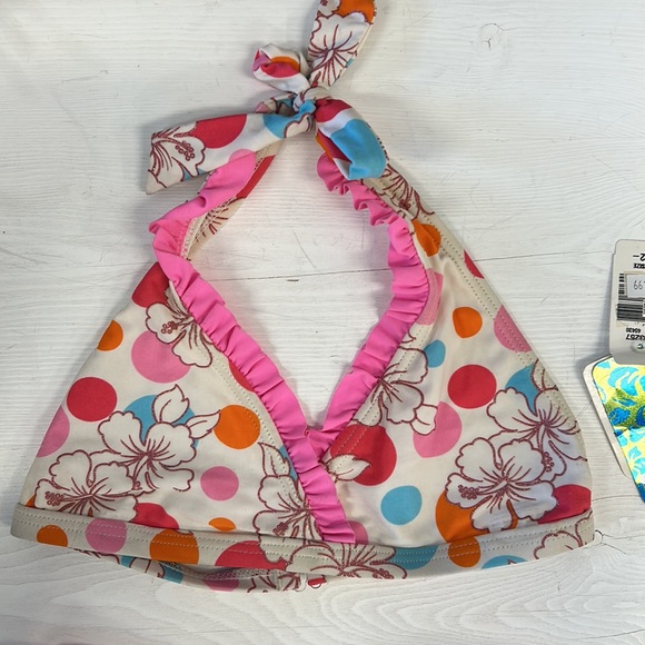 NWT MALIBU Dot and Frill Triangle bikini Top/Short - Picture 2 of 7